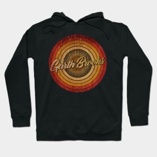 circle vintage retro faded Garth Brooks Hoodie